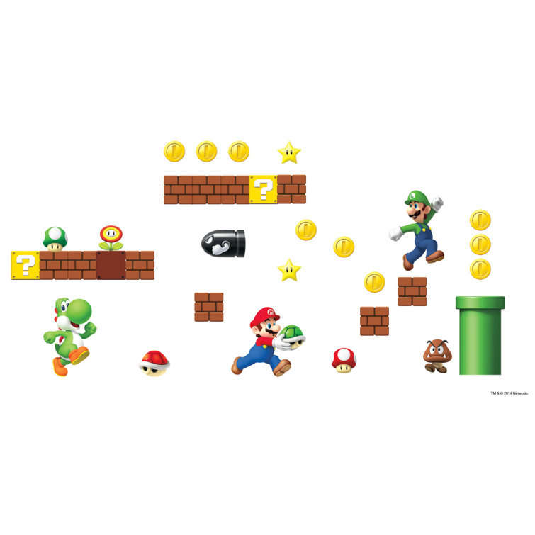 Room Mates Nintendo 45 Piece Super Mario Wall Decal & Reviews Wayfair